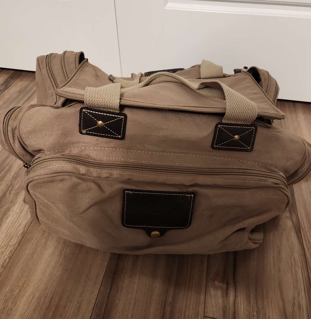 Eddie Bauer Ford Collab Canvas Duffel Bag in Tan